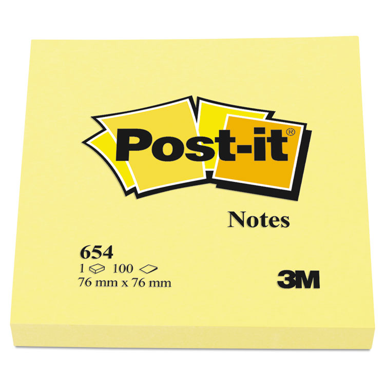 Picture of Original Pads in Canary Yellow, 3 x 3, 100-Sheet, 12/Pack