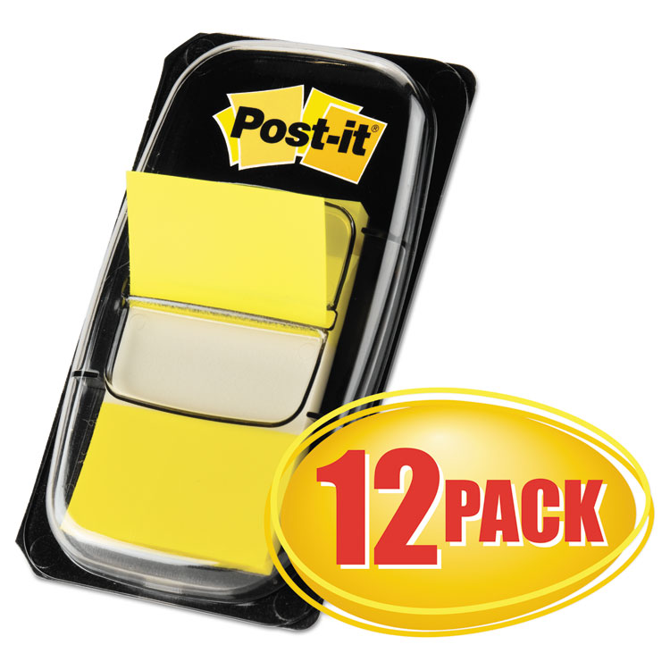 Picture of Marking Page Flags in Dispensers, Yellow, 12 50-Flag Dispensers/Box