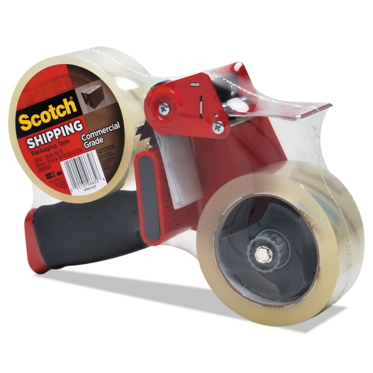 Picture of Packaging Tape Dispenser with 2 Rolls of Tape, 1.88" x 54.6yds