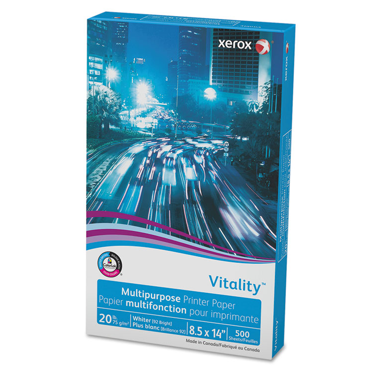 Picture of Vitality Multipurpose Printer Paper, 8 1/2 x 14, White, 500 Sheets/RM