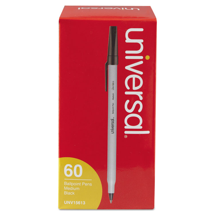 Picture of Economy Ballpoint Stick Oil-Based Pen, Black Ink, Medium, 60/Pack