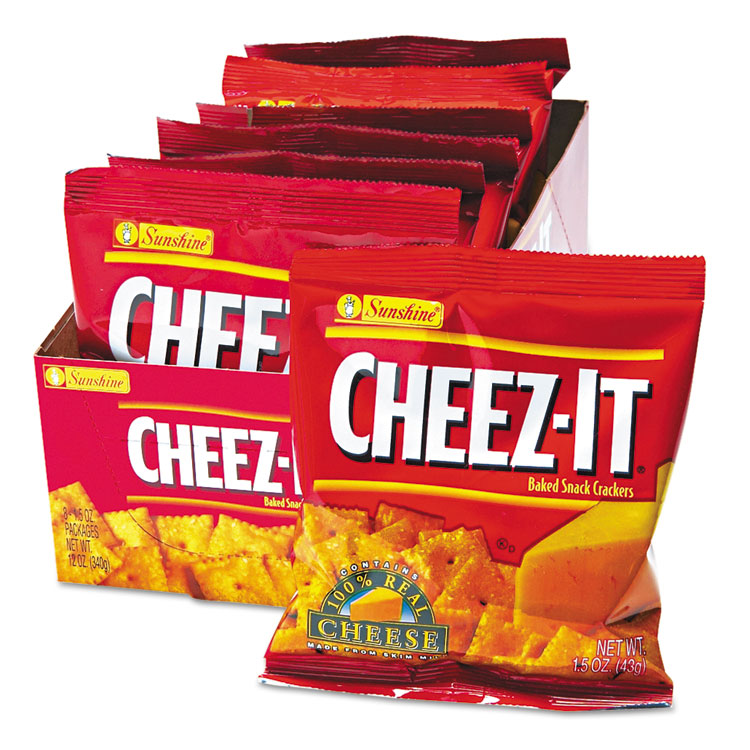 Picture of Cheez-It Crackers, 1.5oz Single-Serving Snack Pack, 8/Box