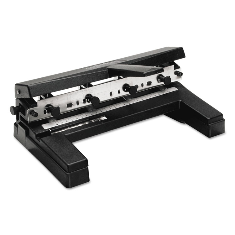 Picture of 40-Sheet Two-to-Four-Hole Adjustable Punch, 9/32" Holes, Black