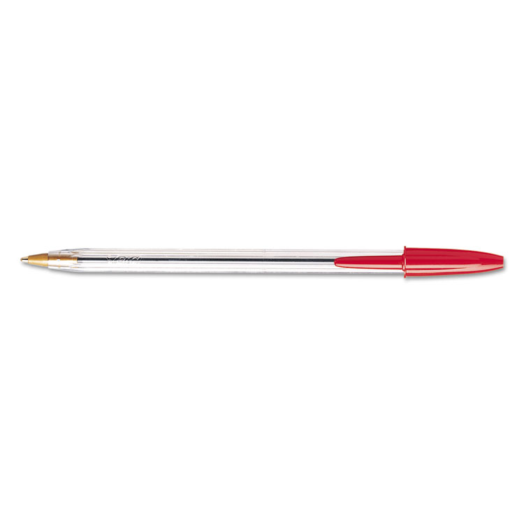 Picture of BIC® Cristal Xtra Smooth Ballpoint Stick Pen, Red Ink, 1mm, Medium, Dozen