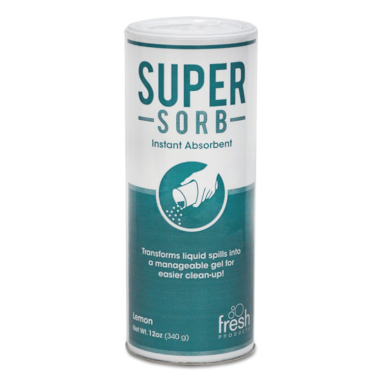 Picture of Super-Sorb Liquid Spill Absorbent, Powder, Lemon-Scent, 12 oz. Shaker Can