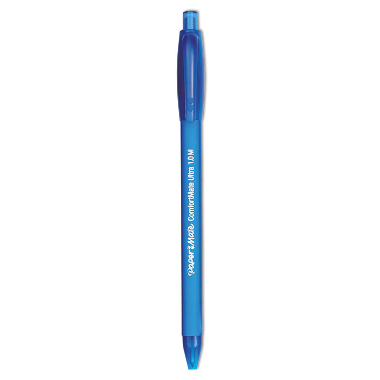 PaperMate FlexGrip Ultra RT Retractable Comfort Grip Ball Point Pens 1.0mm BLUE