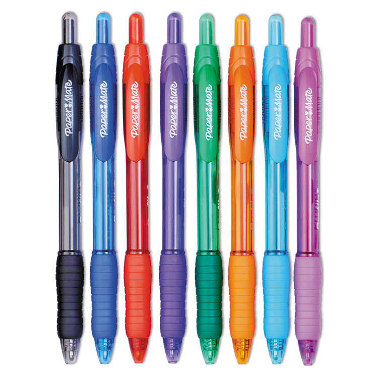 Picture of Profile Ballpoint Retractable Pen, Assorted Ink, Bold, 8/set