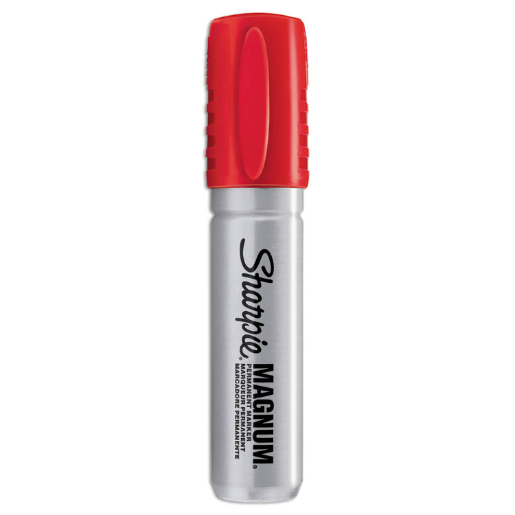 Picture of Magnum Oversized Permanent Marker, Chisel Tip, Red