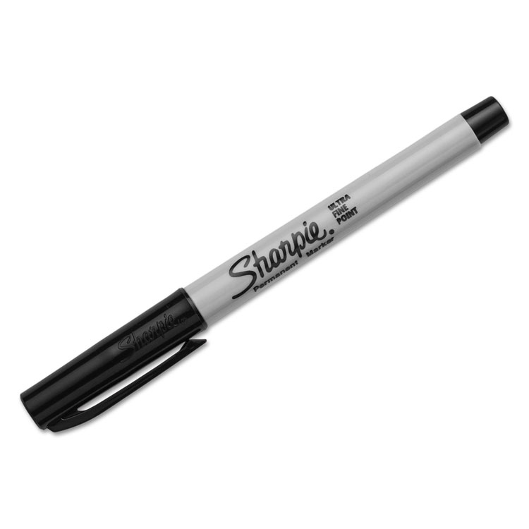 Picture of Permanent Markers, Ultra Fine Point, Black, 5/Pack
