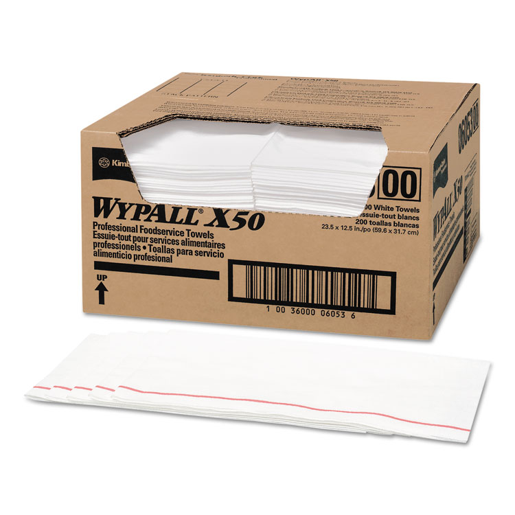 Picture of X50 Foodservice Towels, 1/4 Fold, 23 1/2 x 12 1/2, White, 200/Carton