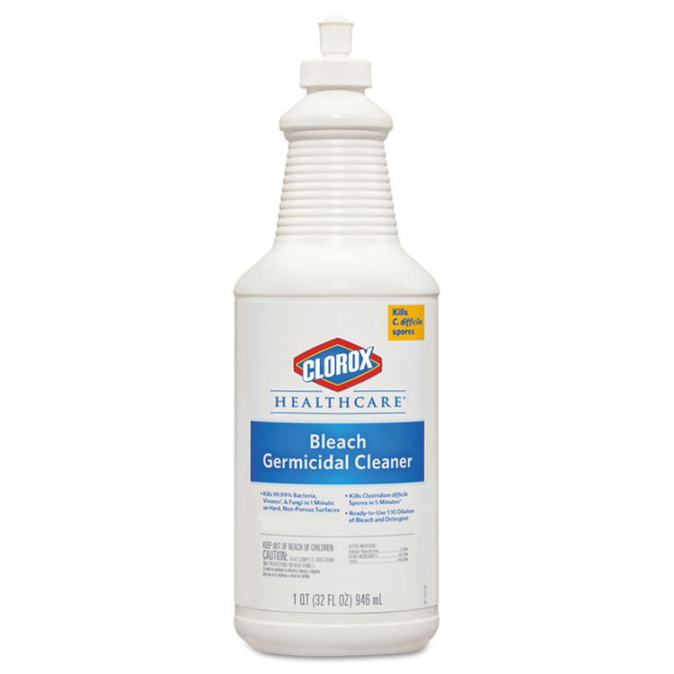 Picture of Hospital Cleaner Disinfectant w/Bleach, 32oz Pull-Top Bottle, 6/Carton