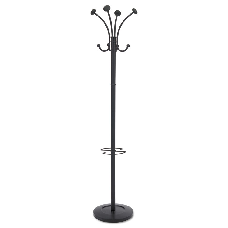 Picture of Viena Coat Stand, Eight Knobs, Steel, 16w x 16d x 70-1/2h, Black