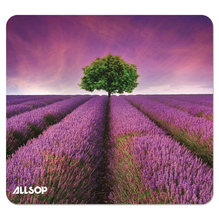 Picture of Naturesmart Mouse Pad, Lavender Field Design, 8 1/2 X 8 X 1/10
