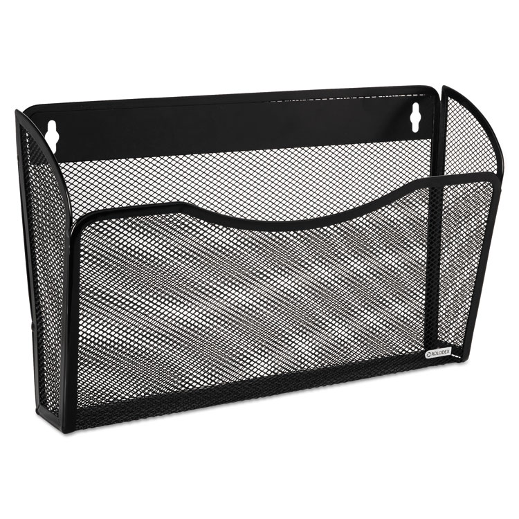 Picture of Single Pocket Wire Mesh Wall File, Letter, Black