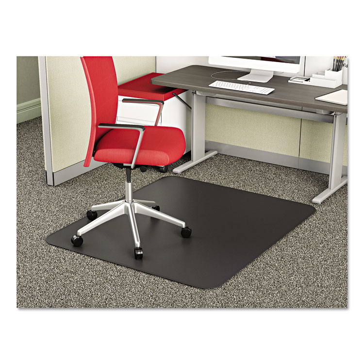 Picture of SUPERMAT FREQUENT USE CHAIR MAT FOR MEDIUM PILE CARPET, 36 X 48, RECTANGULAR, BK
