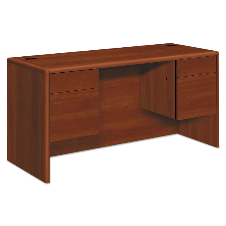 Picture of 10700 Kneespace Credenza, 3/4 Height Pedestals, 60 X 24 X 29 1/2, Cognac