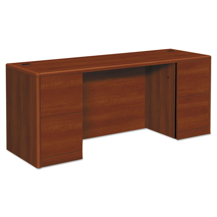 Picture of 10700 Kneespace Credenza, Full Height Pedestals, 72w X 24d X 29 1/2h, Cognac