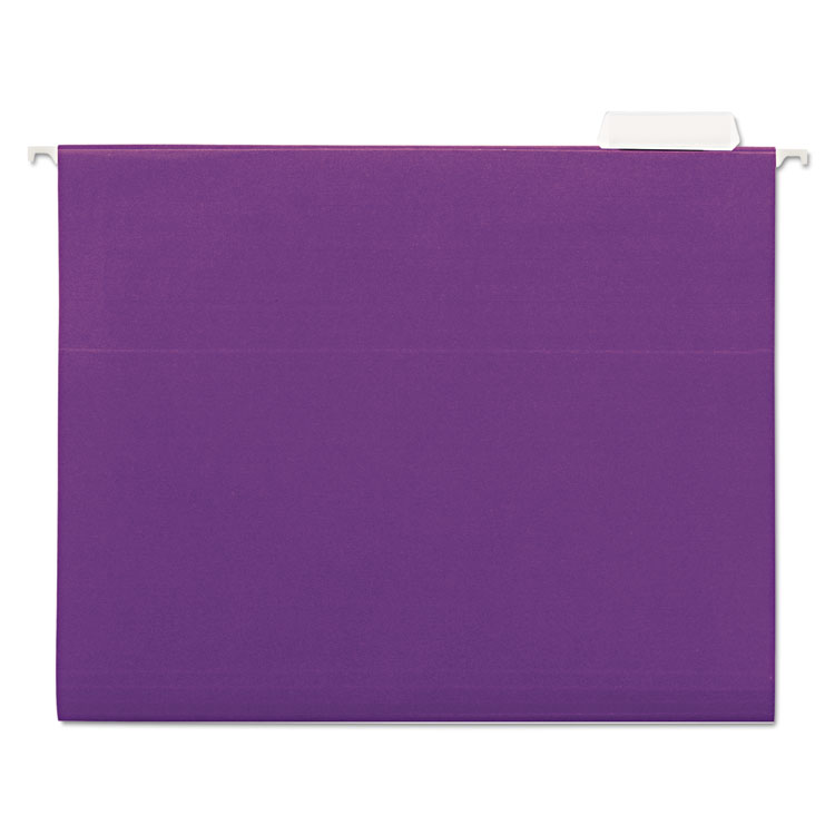 Picture of Hanging File Folders, 1/5 Tab, 11 Point Stock, Letter, Violet, 25/Box