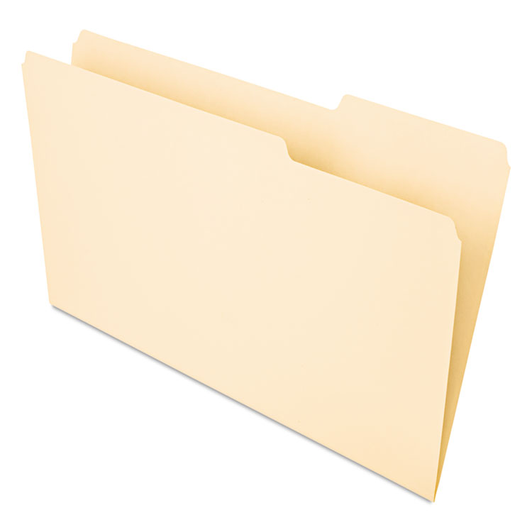 Picture of Recycled Interior File Folders, 1/3 Cut Top Tab, Legal, Manila, 100/Box