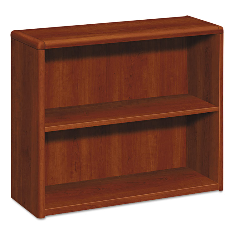 Picture of 10700 Series Wood Bookcase, Two Shelf, 36w X 13 1/8d X 29 5/8h, Cognac