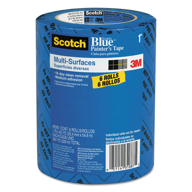Picture of Painter's Tape, .94" X 60yds, 3" Core, Blue, 6/pack