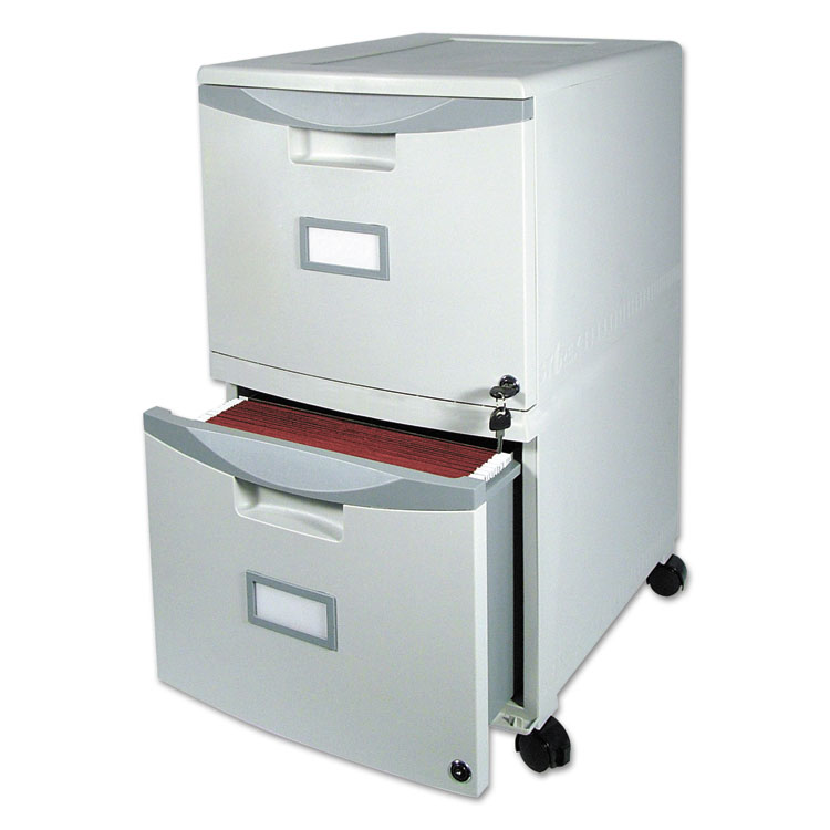 Picture of Two-Drawer Mobile Filing Cabinet, 14-3/4w X 18-1/4d X 26h, Gray
