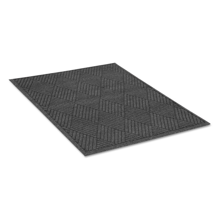 ECOGUARD DIAMOND FLOOR MAT, RECTANGULAR, 48 X 96, CHARCOAL