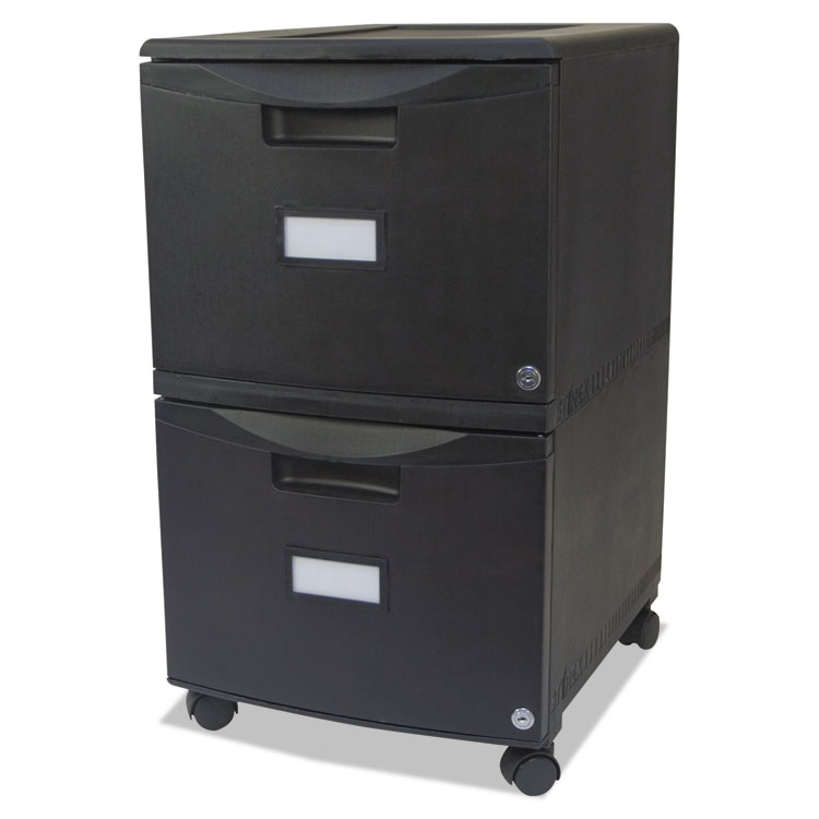 Picture of Two-Drawer Mobile Filing Cabinet, 14-3/4w X 18-1/4d X 26h, Black