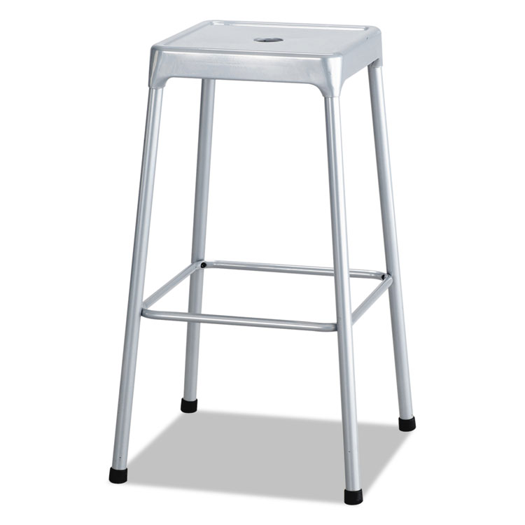 Picture of Bar-Height Steel Stool, Silver