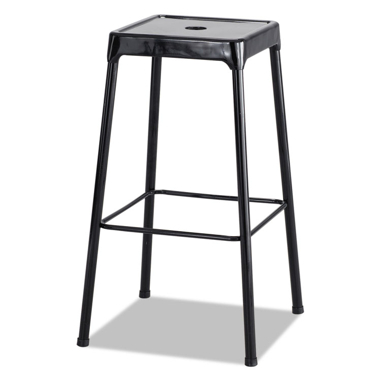 Picture of Bar-Height Steel Stool, Black