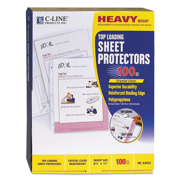 Picture of Heavyweight Polypropylene Sheet Protector, Clear, 2", 11 x 8 1/2