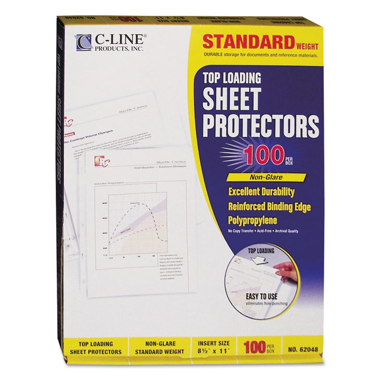 Picture of Standard Weight Polypropylene Sheet Protector, Non-Glare, 2", 11 x 8 1/2, 100/BX