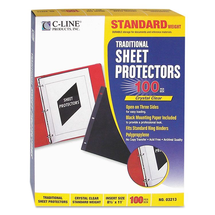 Picture of Traditional Polypropylene Sheet Protector, Standard Weight, 11 X 8 1/2, 100/bx