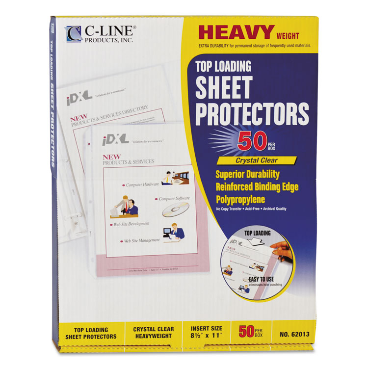 Picture of Heavyweight Polypropylene Sheet Protector, Clear, 2", 11 x 8 1/2, 50/BX