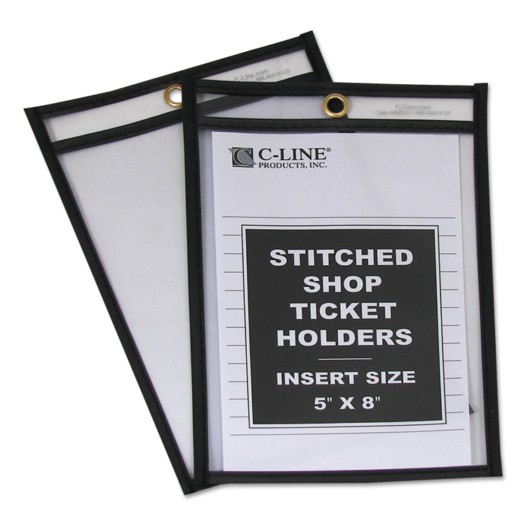 Picture of Shop Ticket Holders, Stitched, Both Sides Clear, 25", 5 x 8, 25/BX
