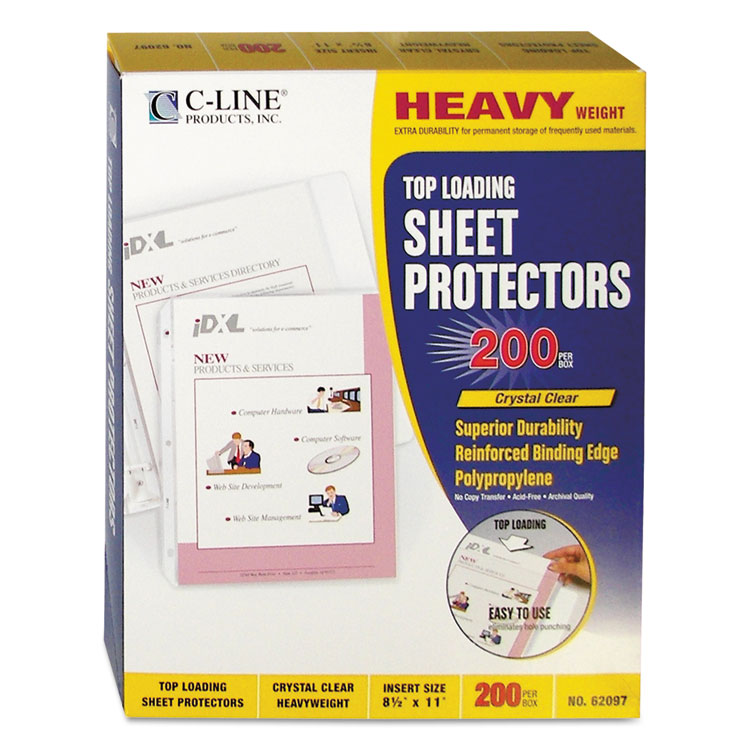 Picture of Heavyweight Polypropylene Sheet Protector, Clear, 2", 11 x 8 1/2, 200/BX