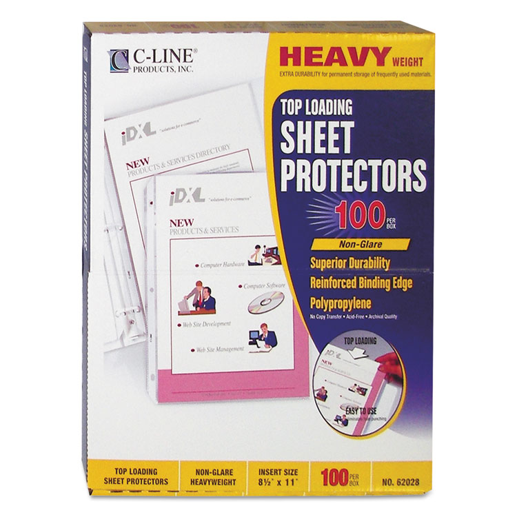 Picture of Heavyweight Polypropylene Sheet Protector, Non-Glare, 2", 11 x 8 1/2, 100/BX