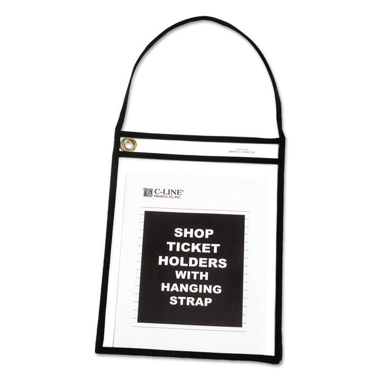 Picture of Shop Ticket Holder with Strap, Black, Stitched, 75", 9 x 12, 15/BX