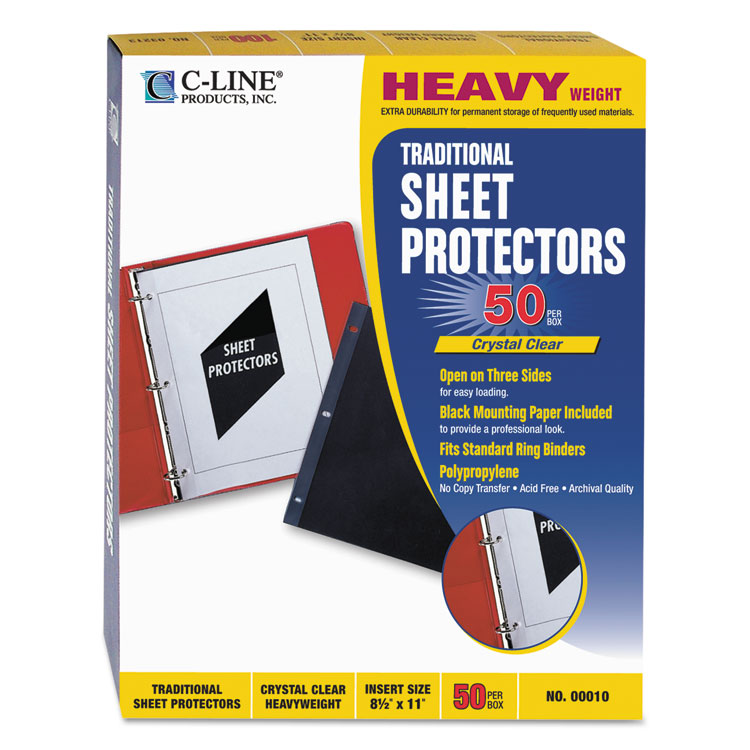 Picture of Traditional Polypropylene Sheet Protector, Heavyweight, 11 x 8 1/2, 50/BX