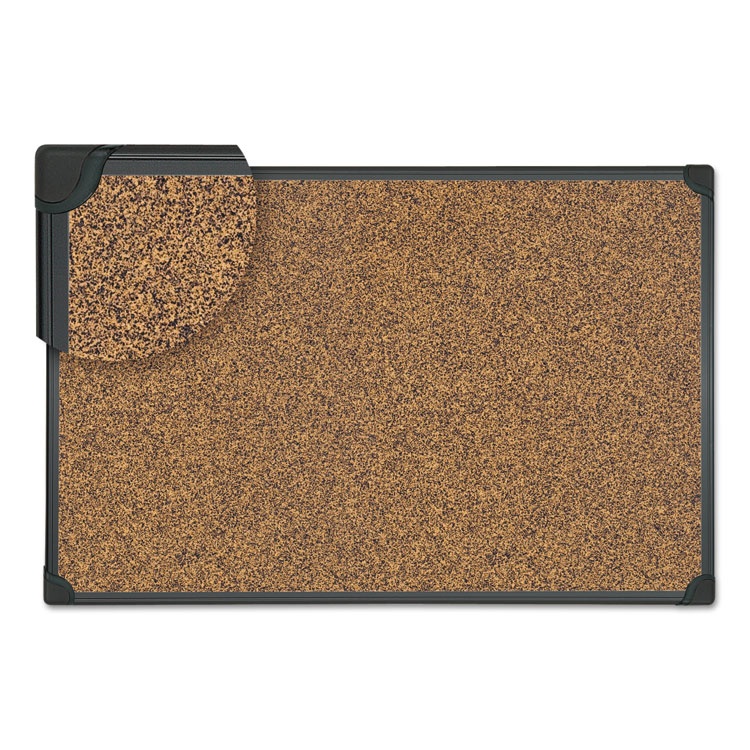 Picture of Tech Cork Board, 36 X 24, Cork, Black Plastic Frame