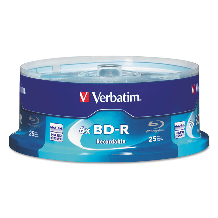 Picture of BD-R Blu-Ray Disc, 25GB, 6x, 25/Pk