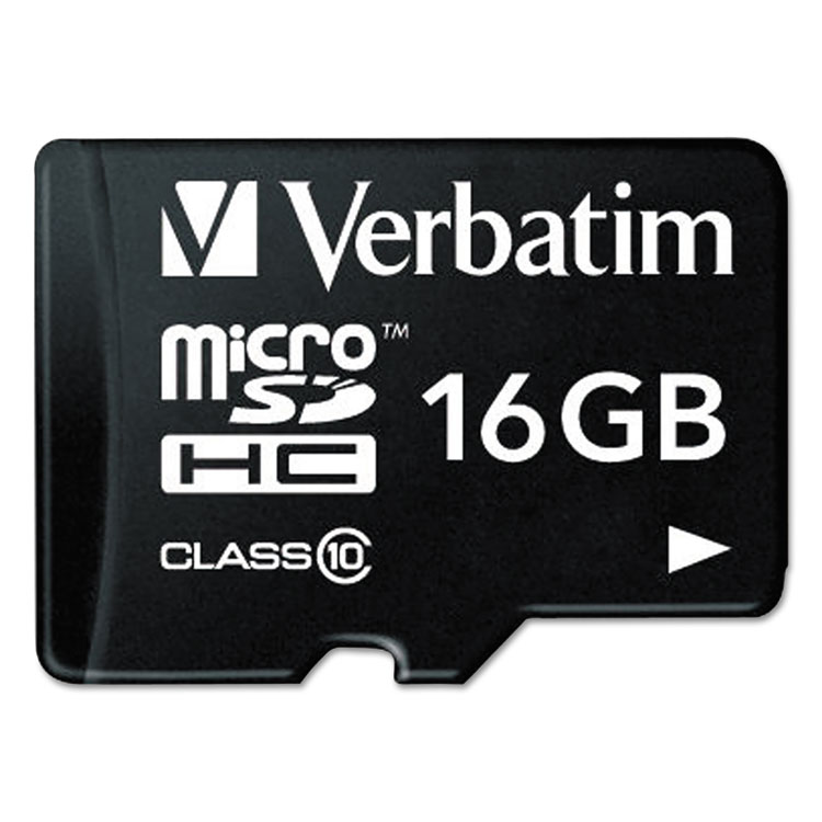 Picture of microSDHC Card w/Adapter, Class 10, 16GB