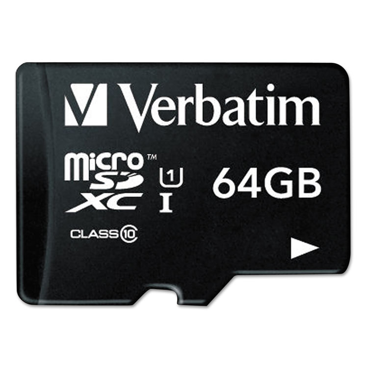 Picture of microSDXC Memory Card with SD Adapter, Class 10, 64GB