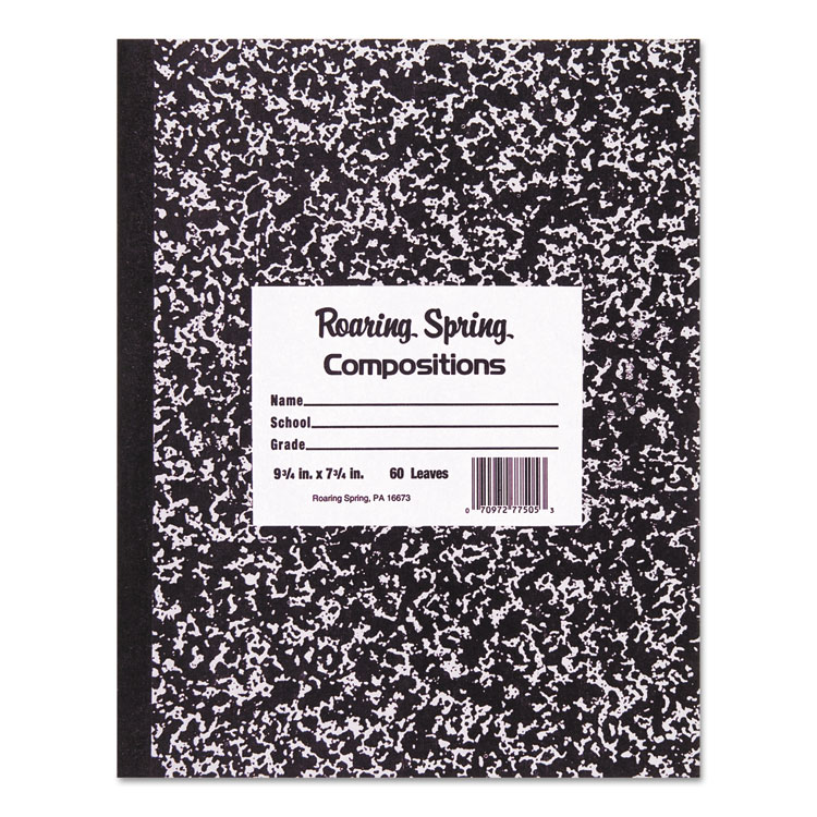 Picture of Marble Cover Composition Book, Wide Rule, 8 1/2 x 7, 36 Pages
