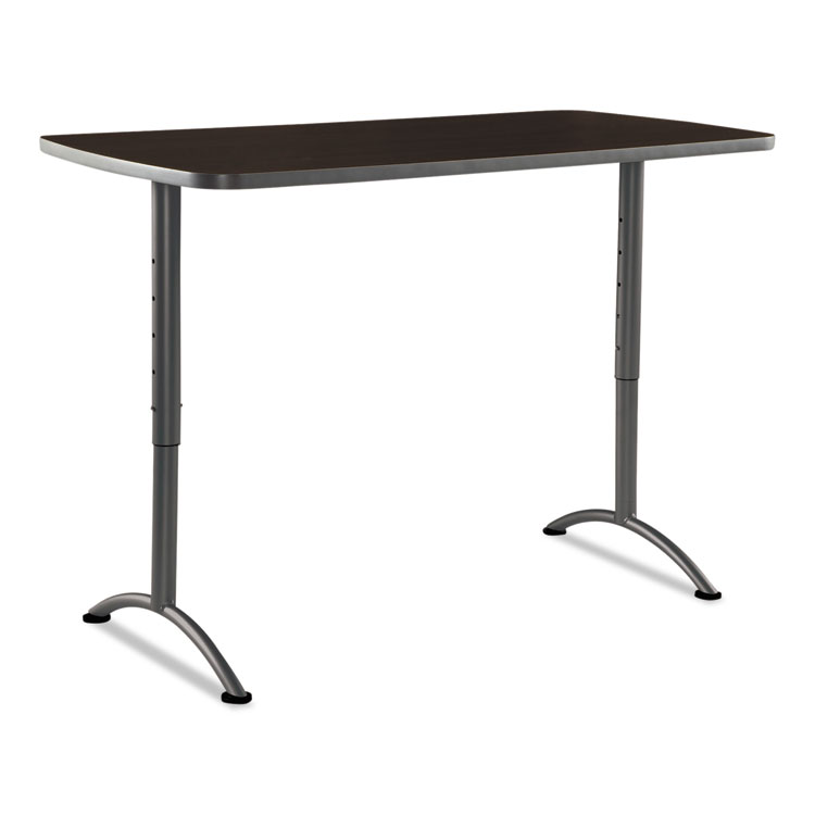 Picture of ARC Sit-to-Stand Tables, Rectangular Top, 30w x 60d x 30-42h, Walnut/Gray