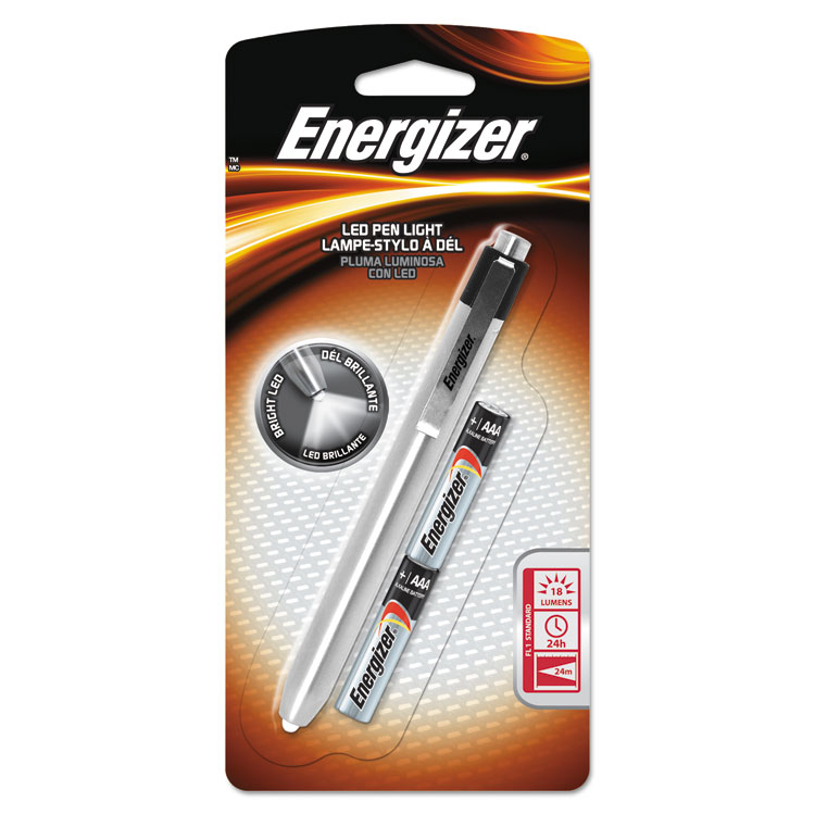Picture of Aluminum Pen LED Flashlight, 2 AAA, Black
