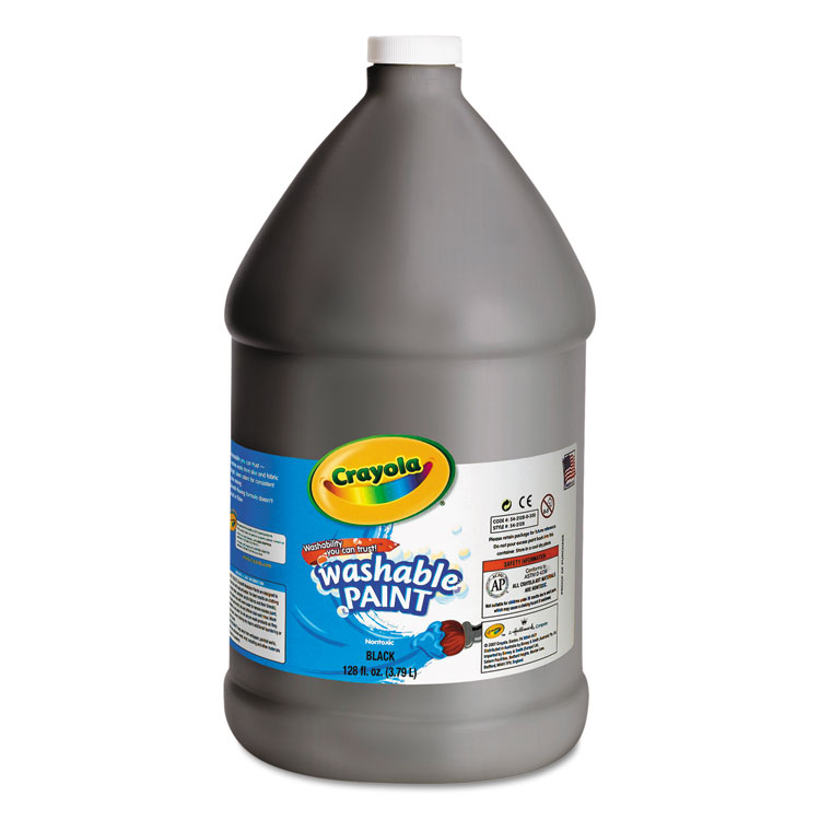 Picture of Washable Paint, Black, 1 gal