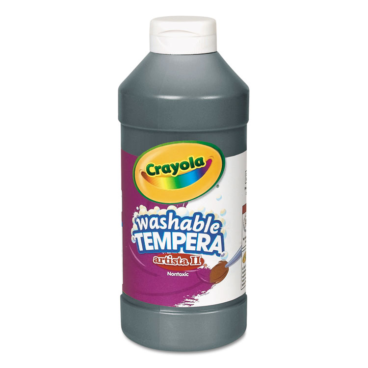 Picture of Artista II Washable Tempera Paint, Black, 16 oz