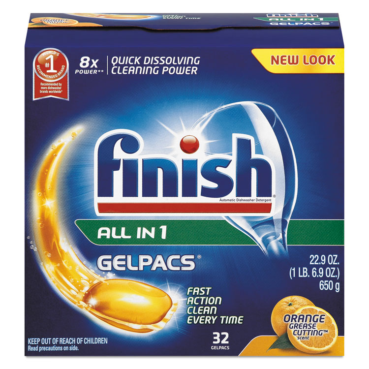 Picture of Dish Detergent Gelpacs, Orange Scent, Box of 32 Gelpacs
