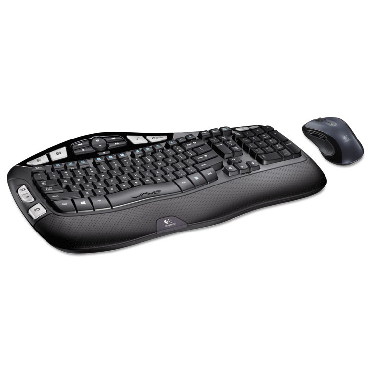 Picture of MK550 Wireless Desktop Set, Keyboard/Mouse, USB, Black